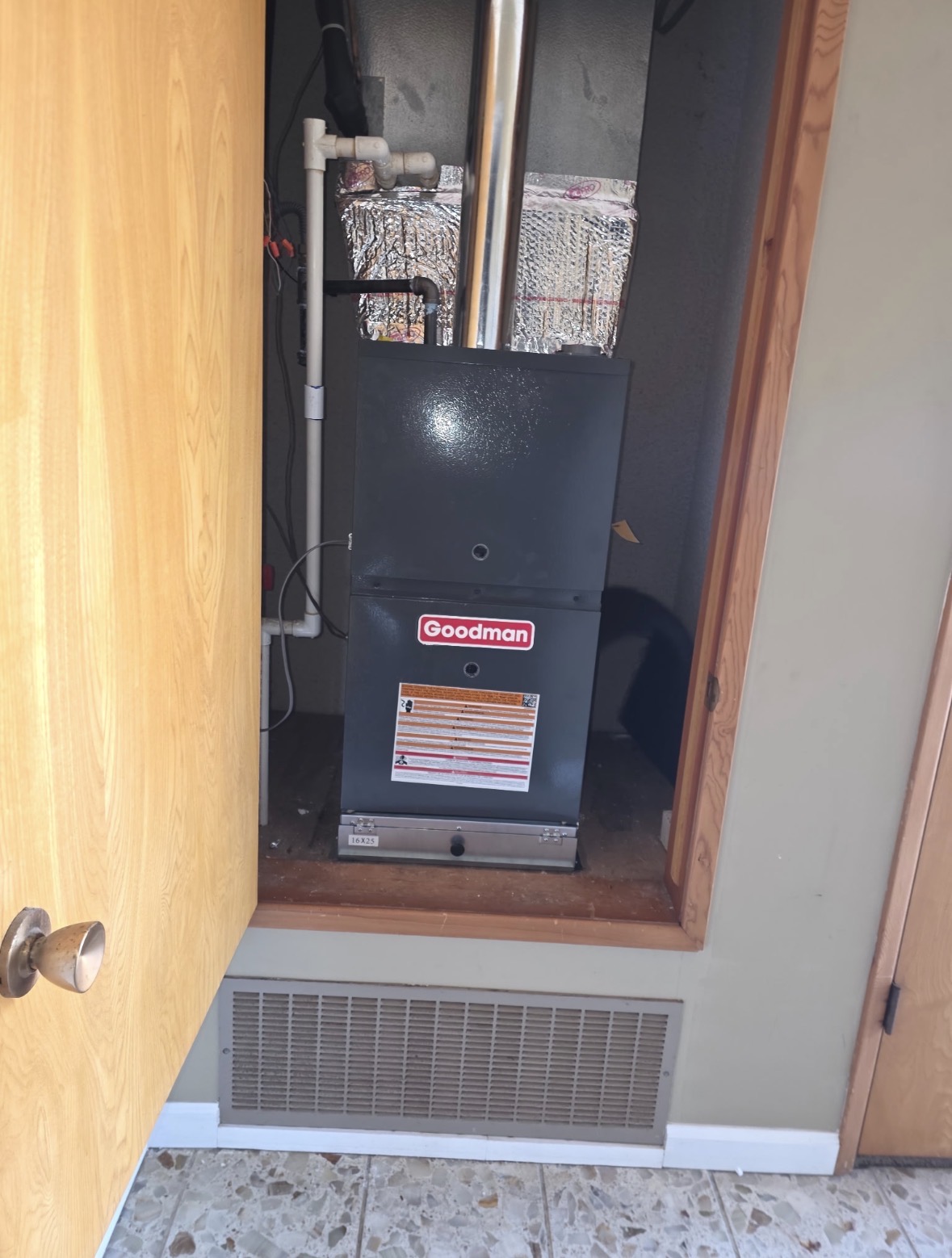 Completed HVAC system