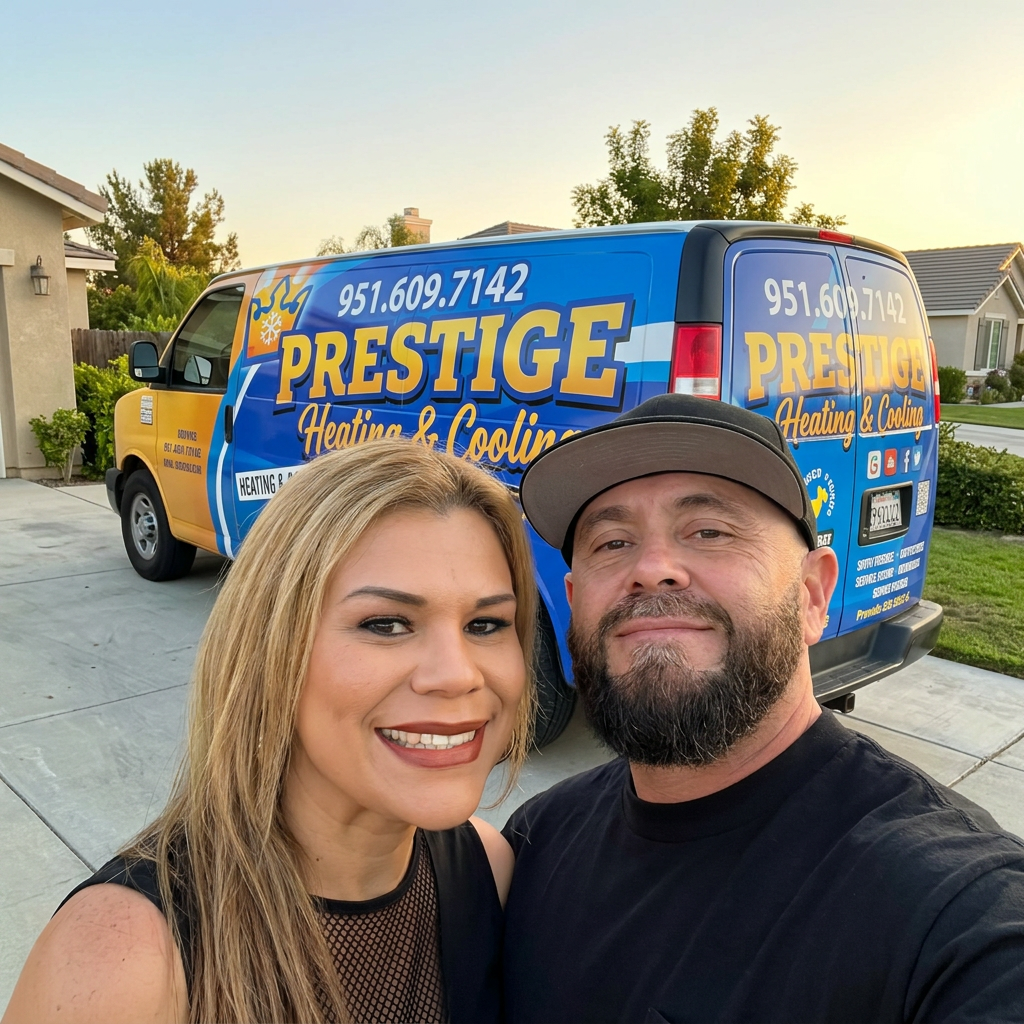 Ray, owner of Prestige Air Quality, with his wife